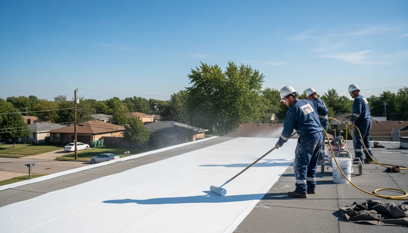 Commercial roof coating in Greenville, TX near me